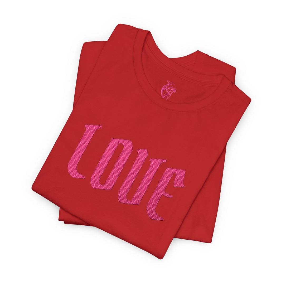 Embroidered Love Gothic Tee
