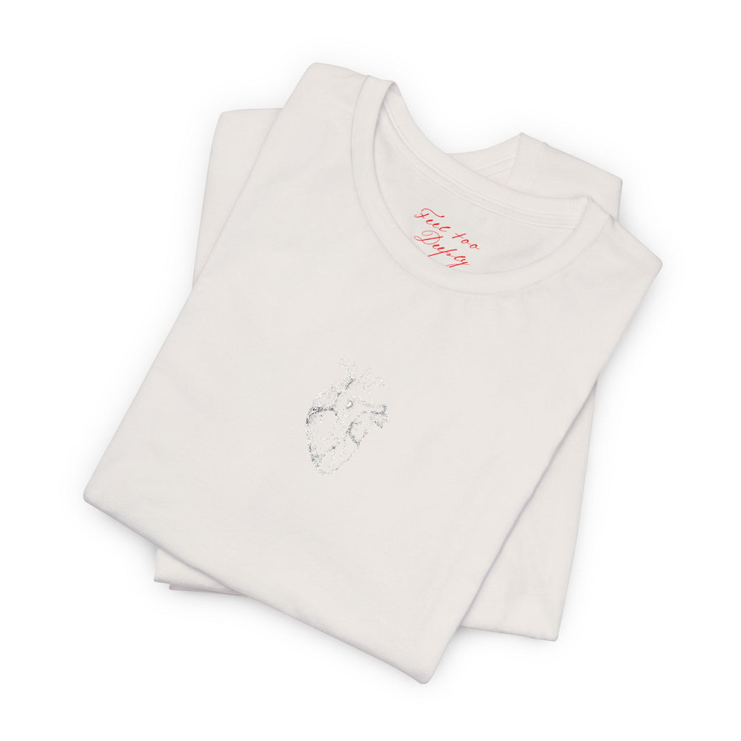 embroidered anatomical heart tee
