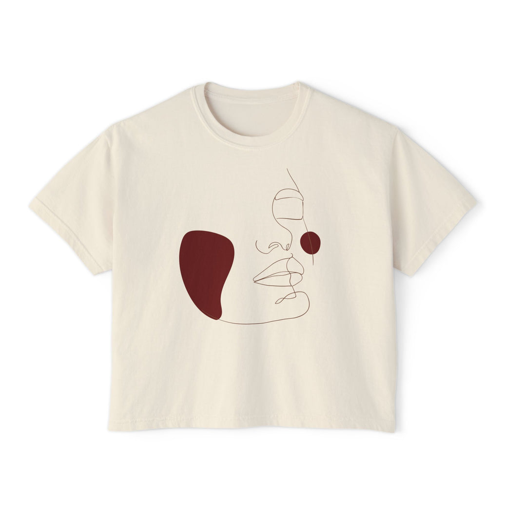 The Muse Tee - Artsy lineart cropped tee