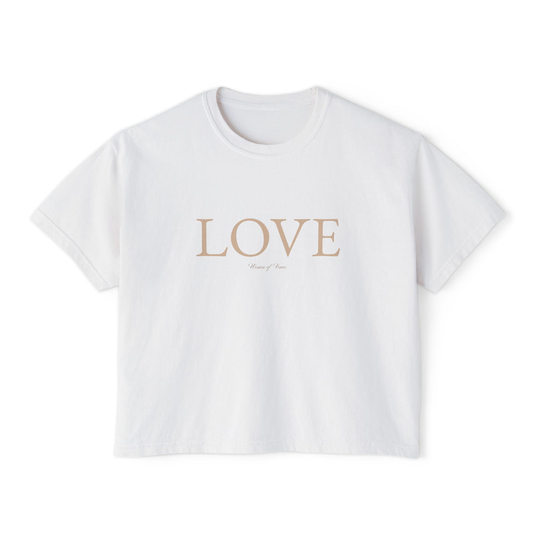 LOVE Cropped Boxy Tee
