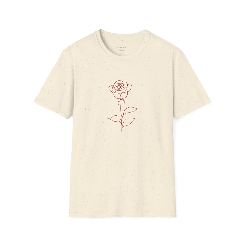 Minimalist Rose T-Shirt – Feminine Botanical Graphic Tee