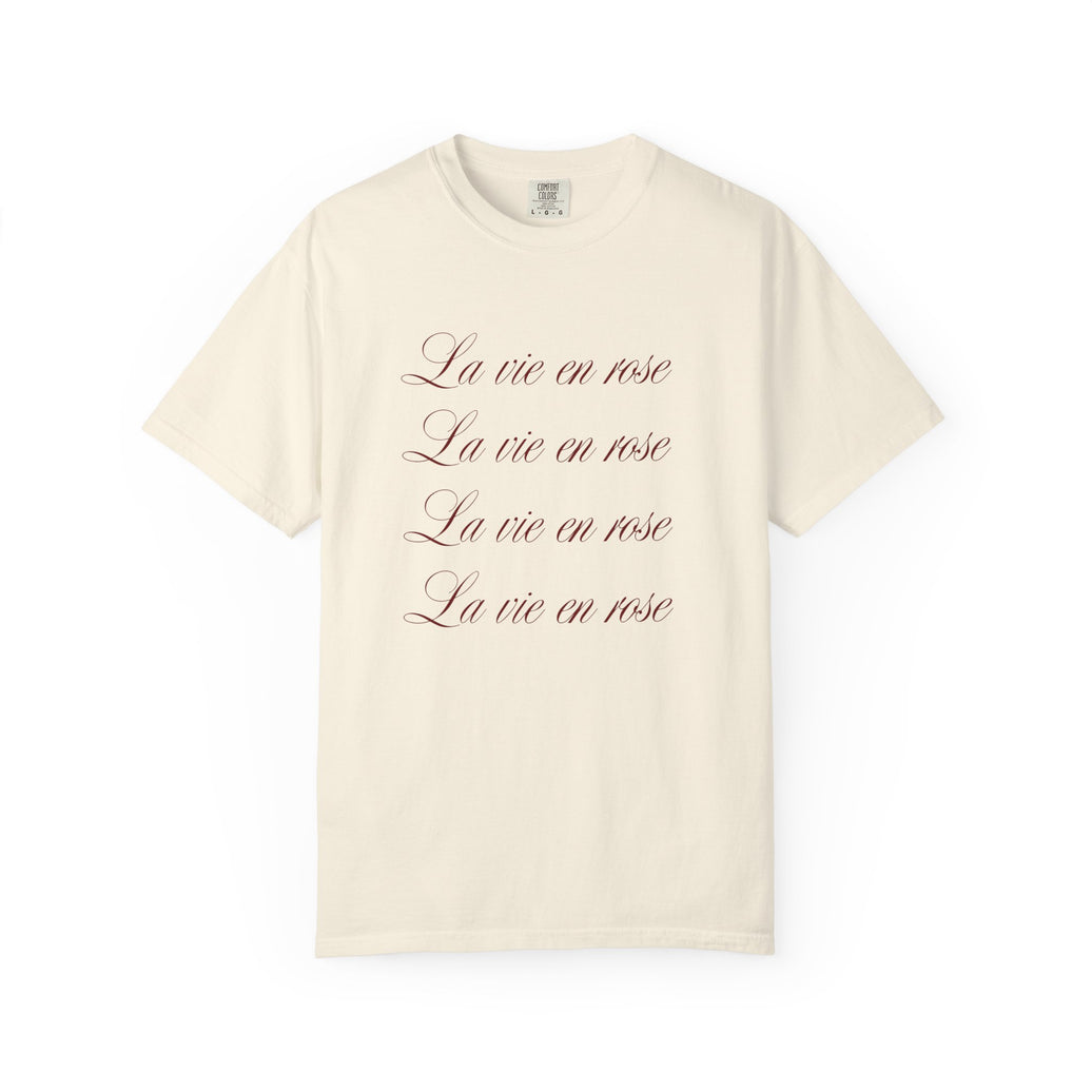 La vie en rose t-shirt - 100 % cotton