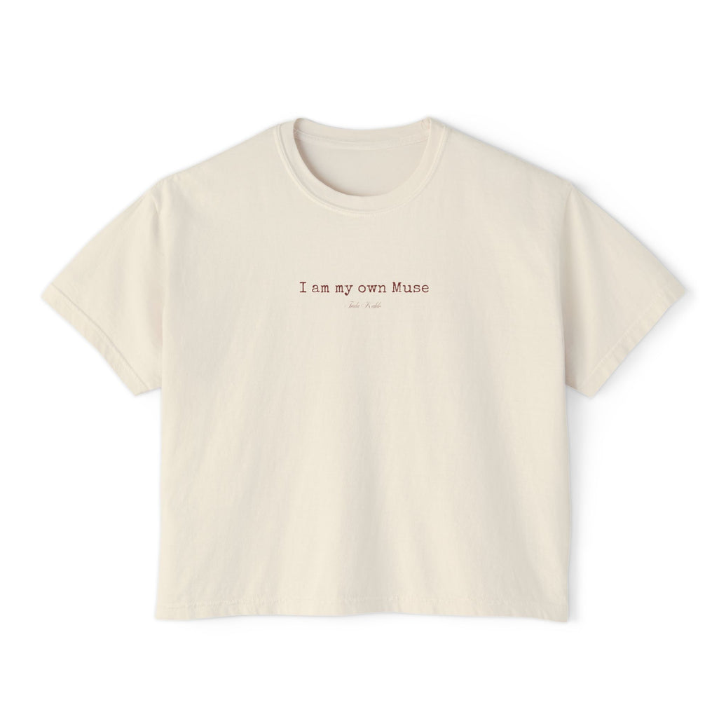 Frida Kahlo Tee | “I am my own muse” Feminine Quote Cropped T-Shirt