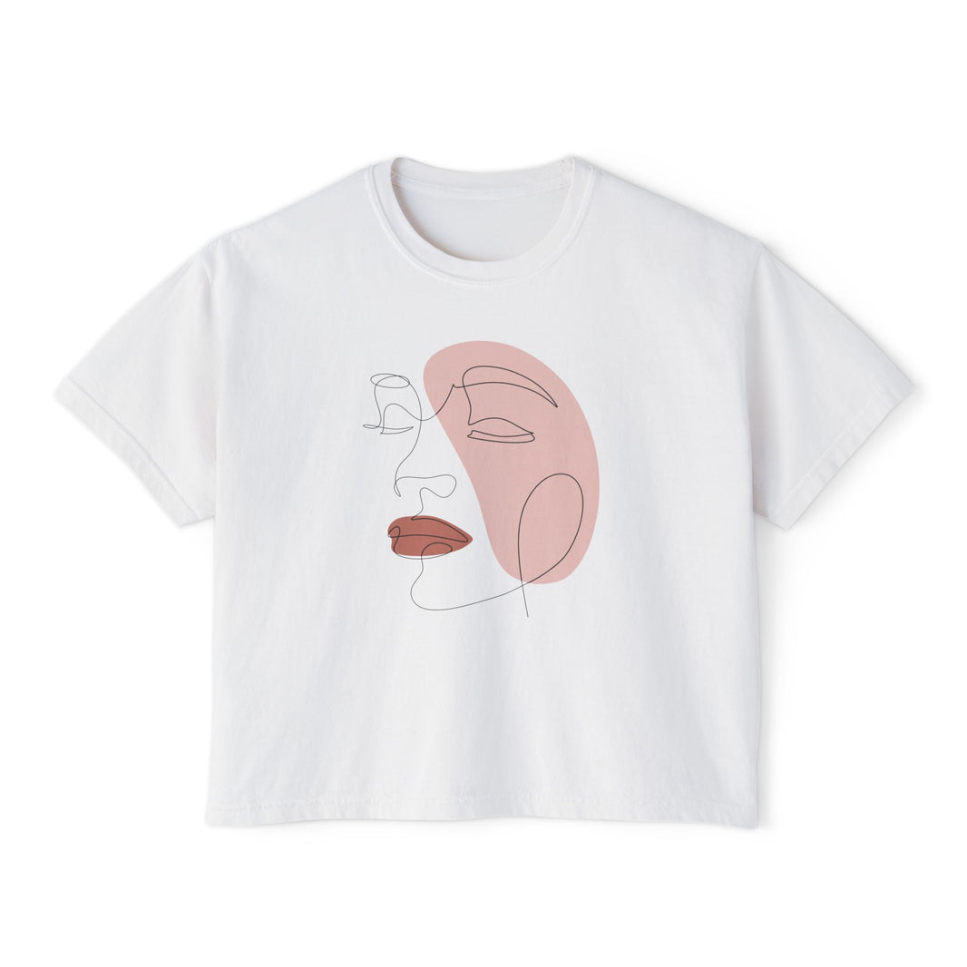 The Lover Tee - Cropped lineart tee