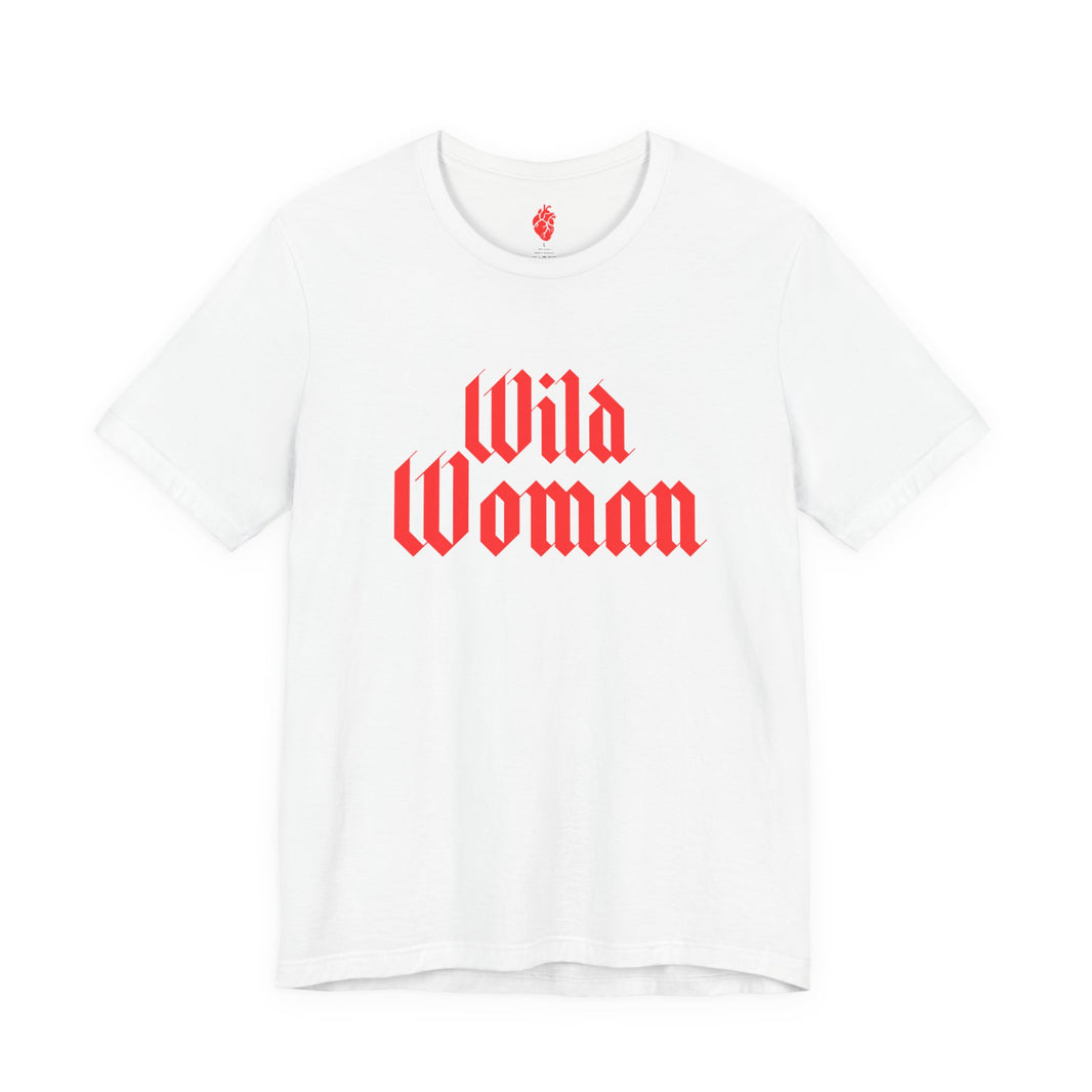 Wild Woman Tee — Bold Red Gothic Graphic T‑Shirt