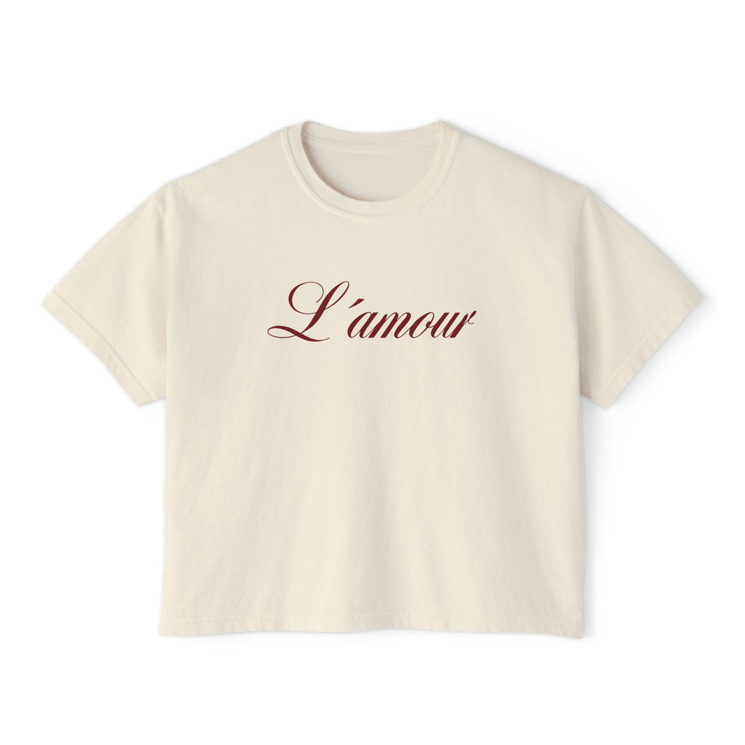 L´amour cropped Boxy Tee