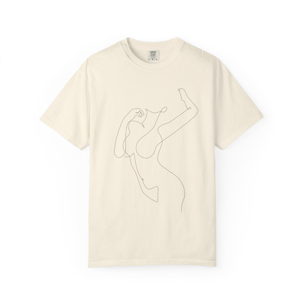 The Muse Tee – Unapologetically Feminine Line Art T-Shirt