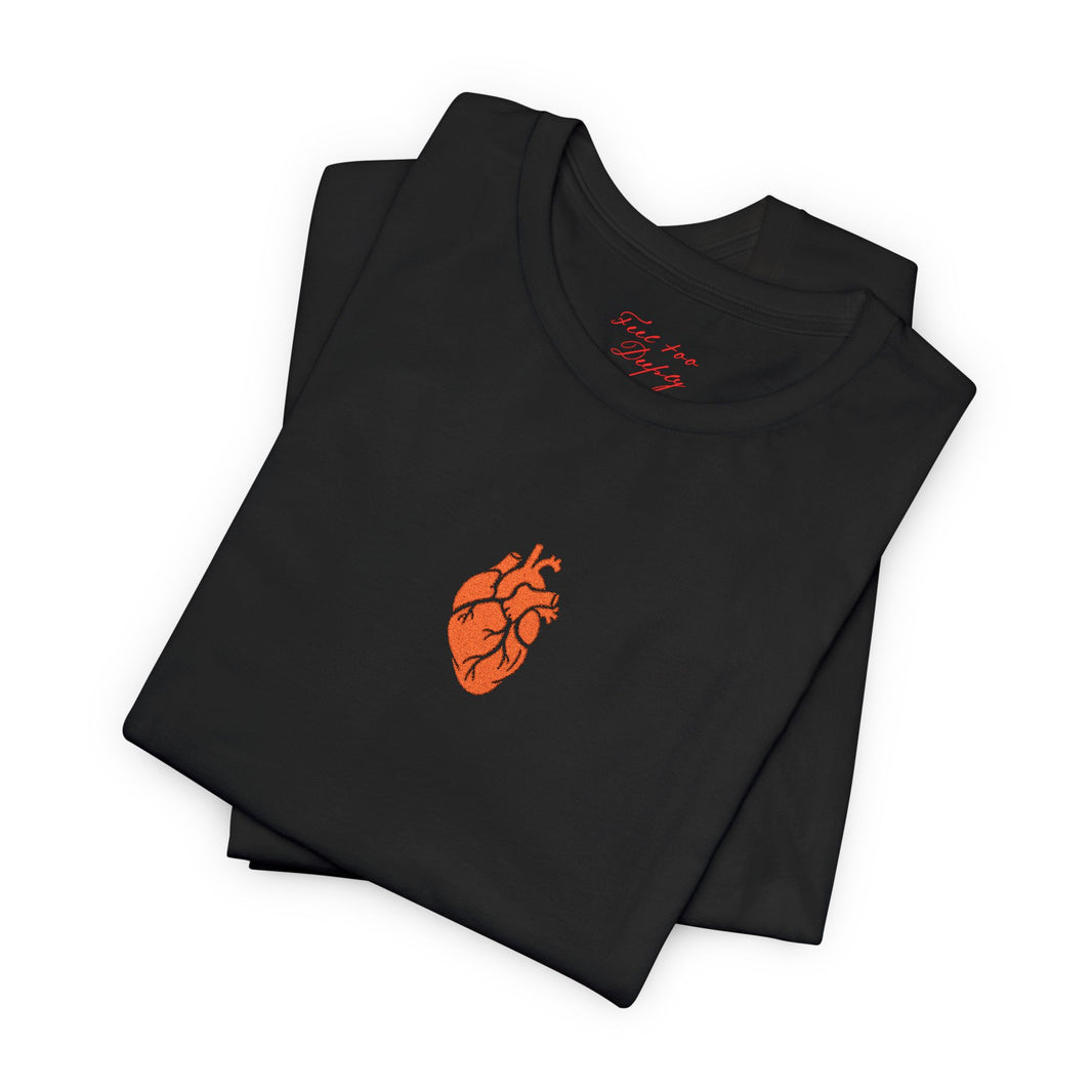 Embroidered Anatomical Heart Tee