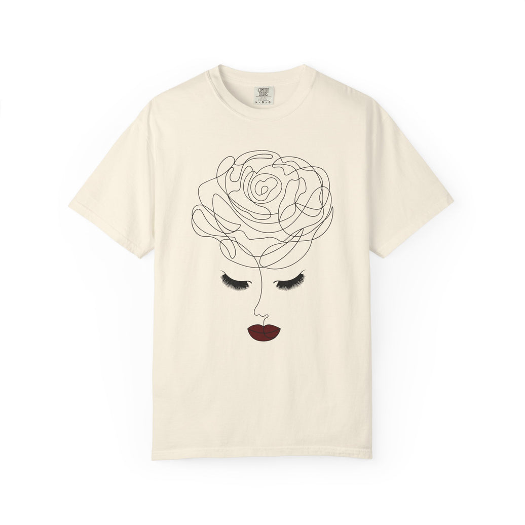 The Rose of Venus Tee – Feminine Line Art T-Shirt