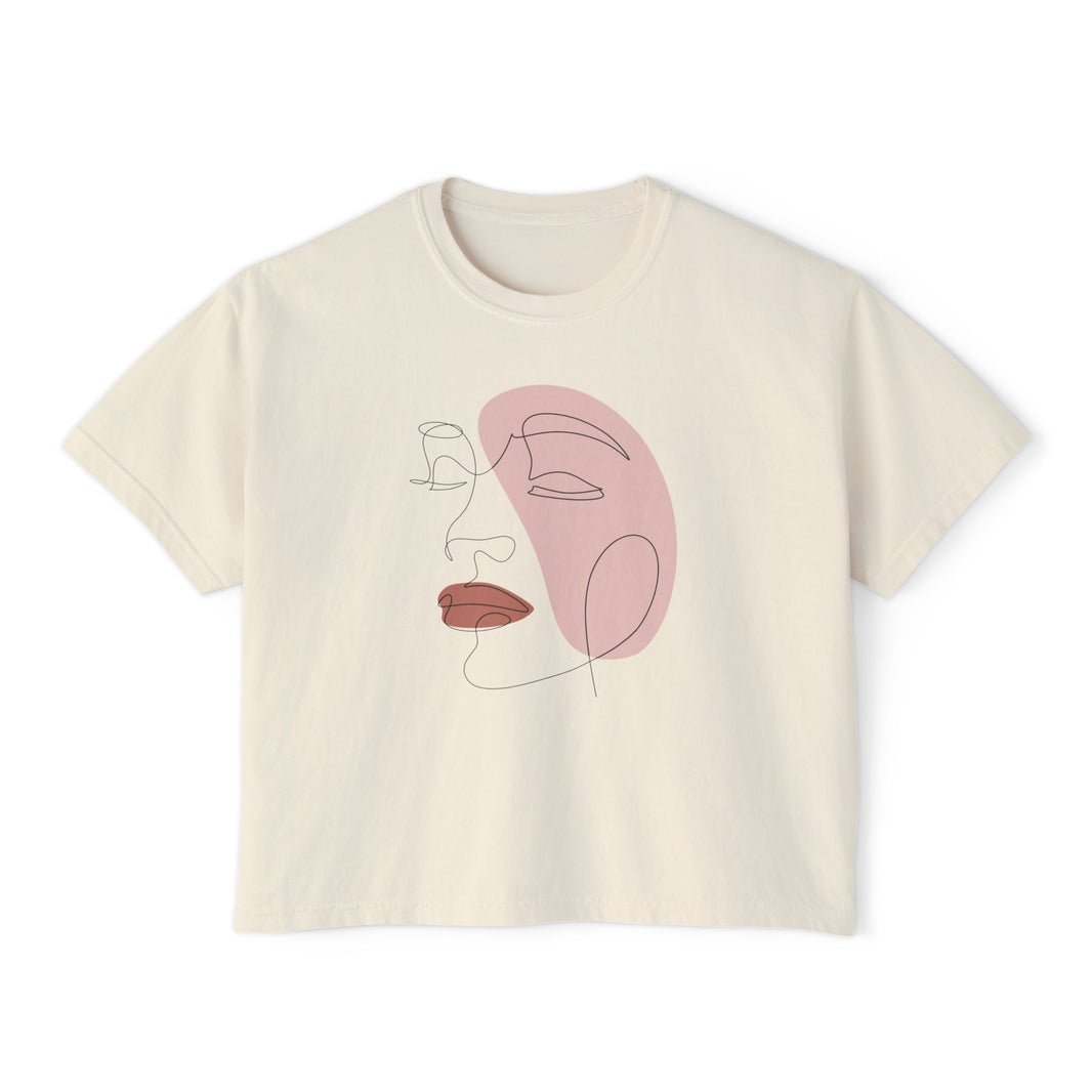 The Lover Tee - Cropped lineart tee