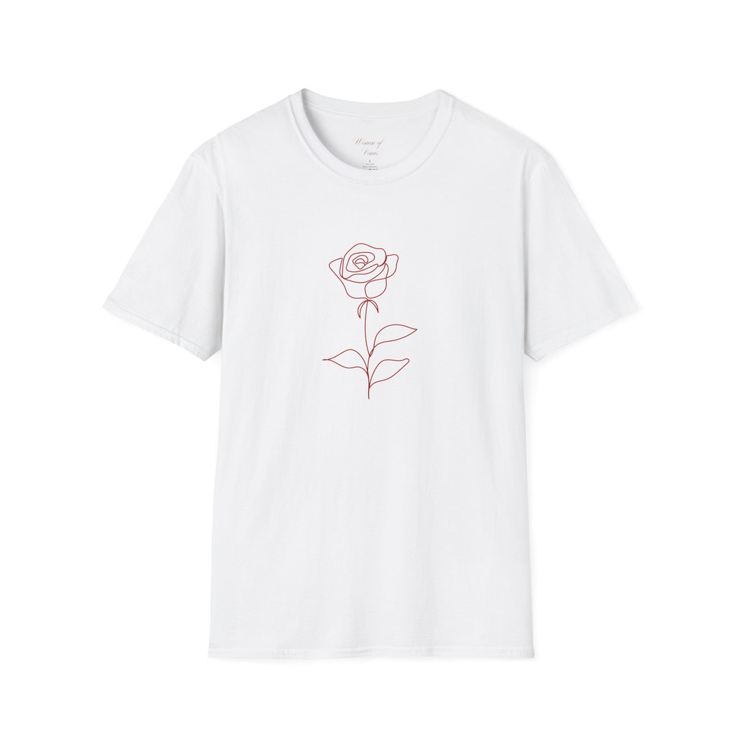 Minimalist Rose T-Shirt – Feminine Botanical Graphic Tee