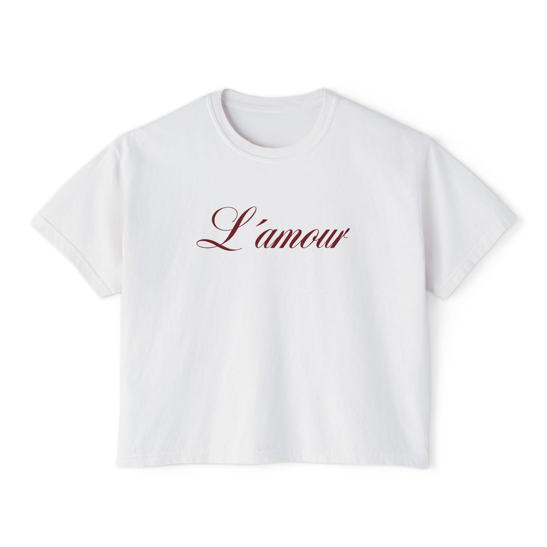 L´amour cropped Boxy Tee
