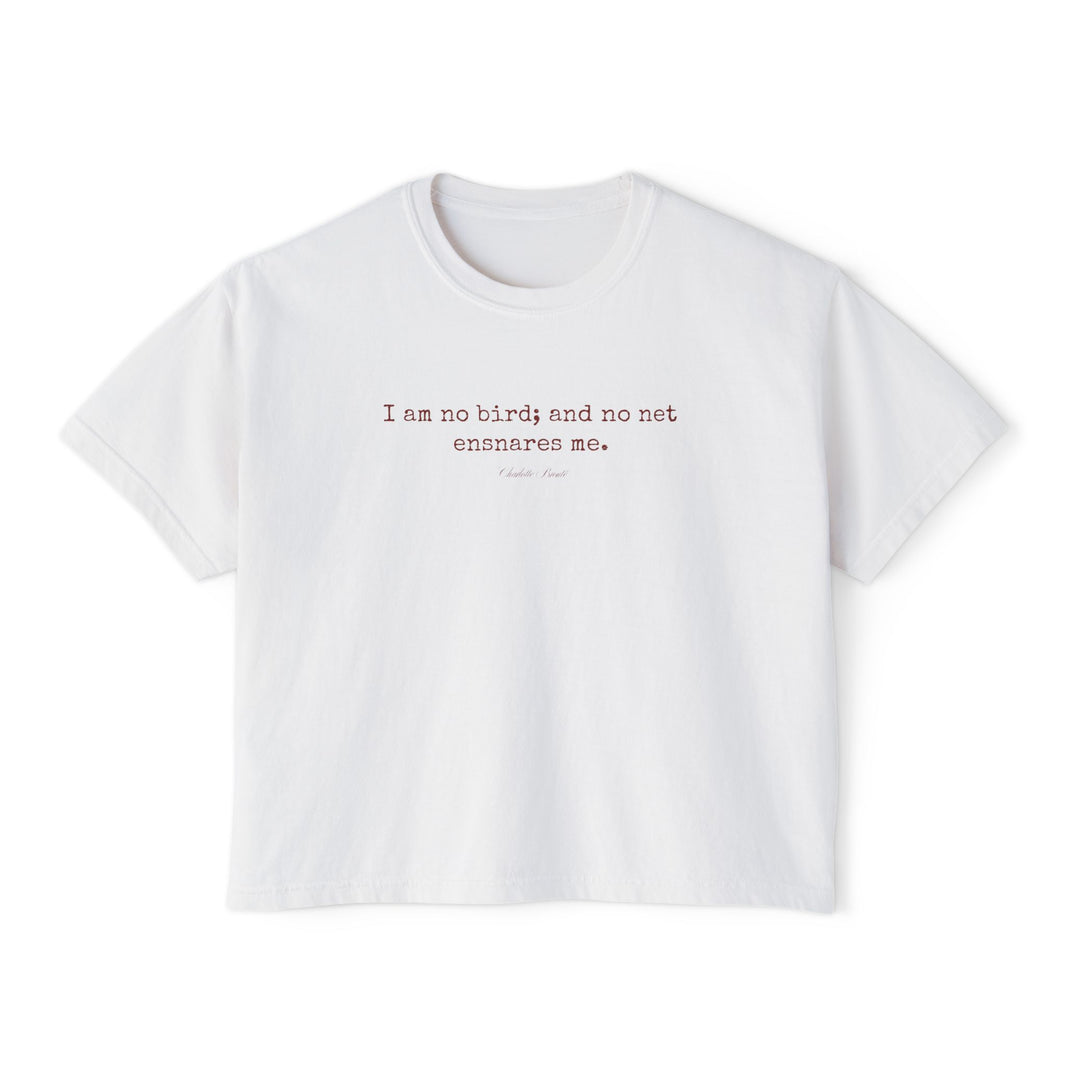 Charlotte Bronte Quote cropped Boxy Tee