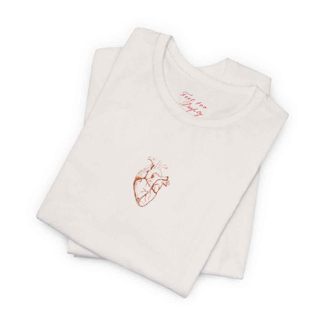 Embroidered Anatomical Heart tee