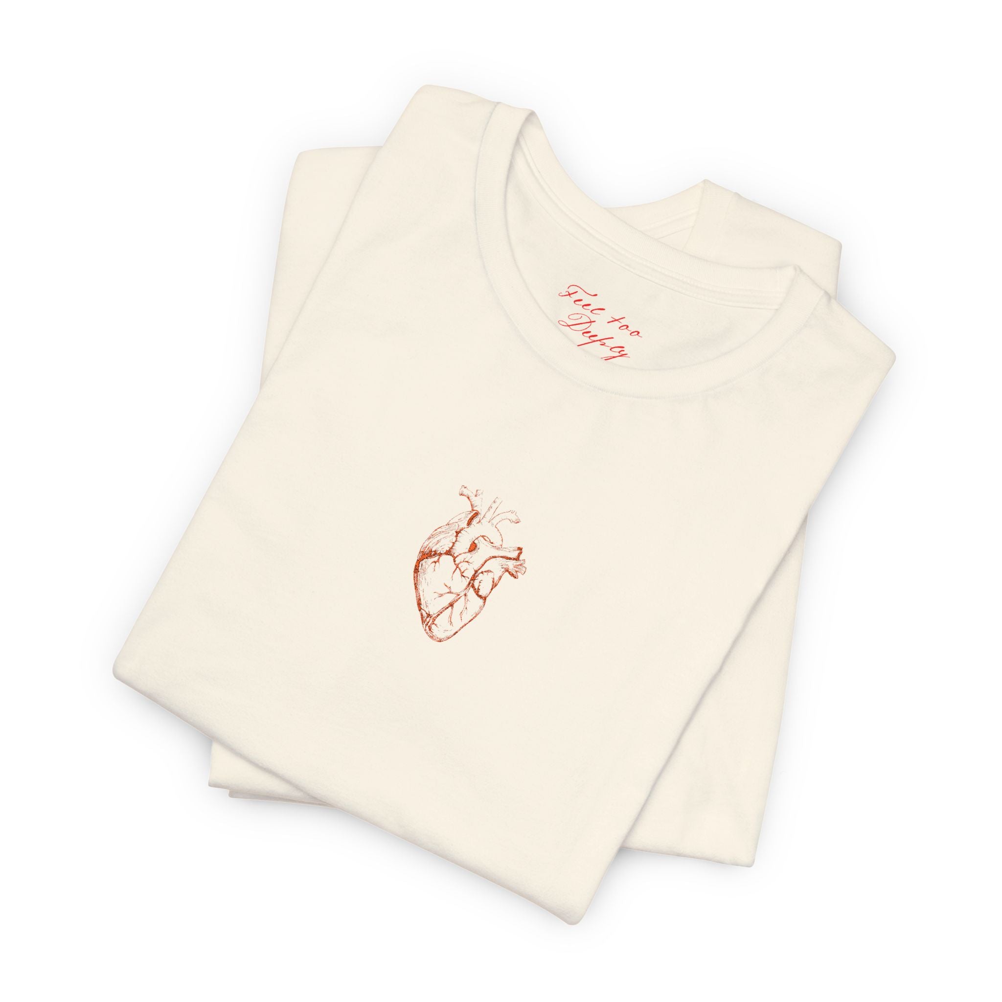 Embroidered Anatomical Heart  tee