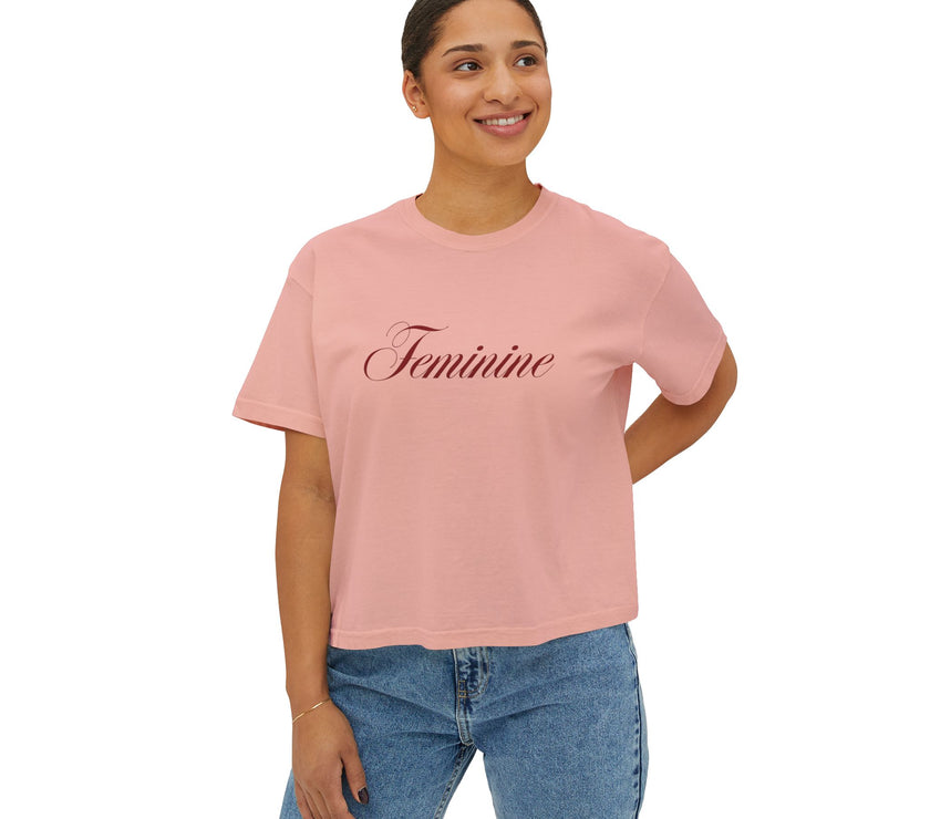 The Feminine Tee - Cropped Boxy Tee