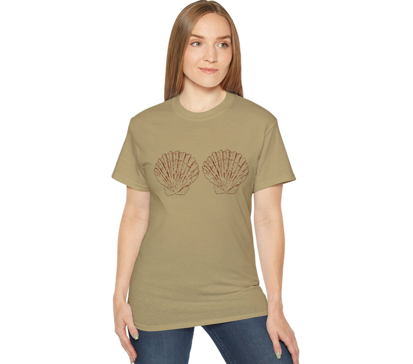 Unisex Cotton Tee - Aphrodite Divine Feminine Shell
