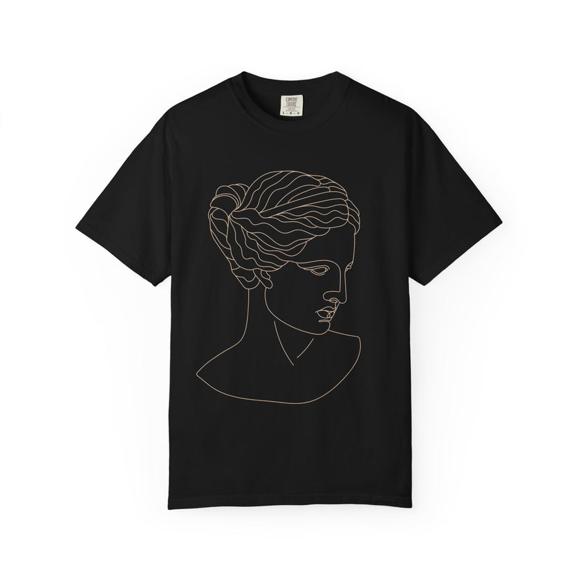 Goddess Line Art T-Shirt – Feminine Minimalist Graphic Tee