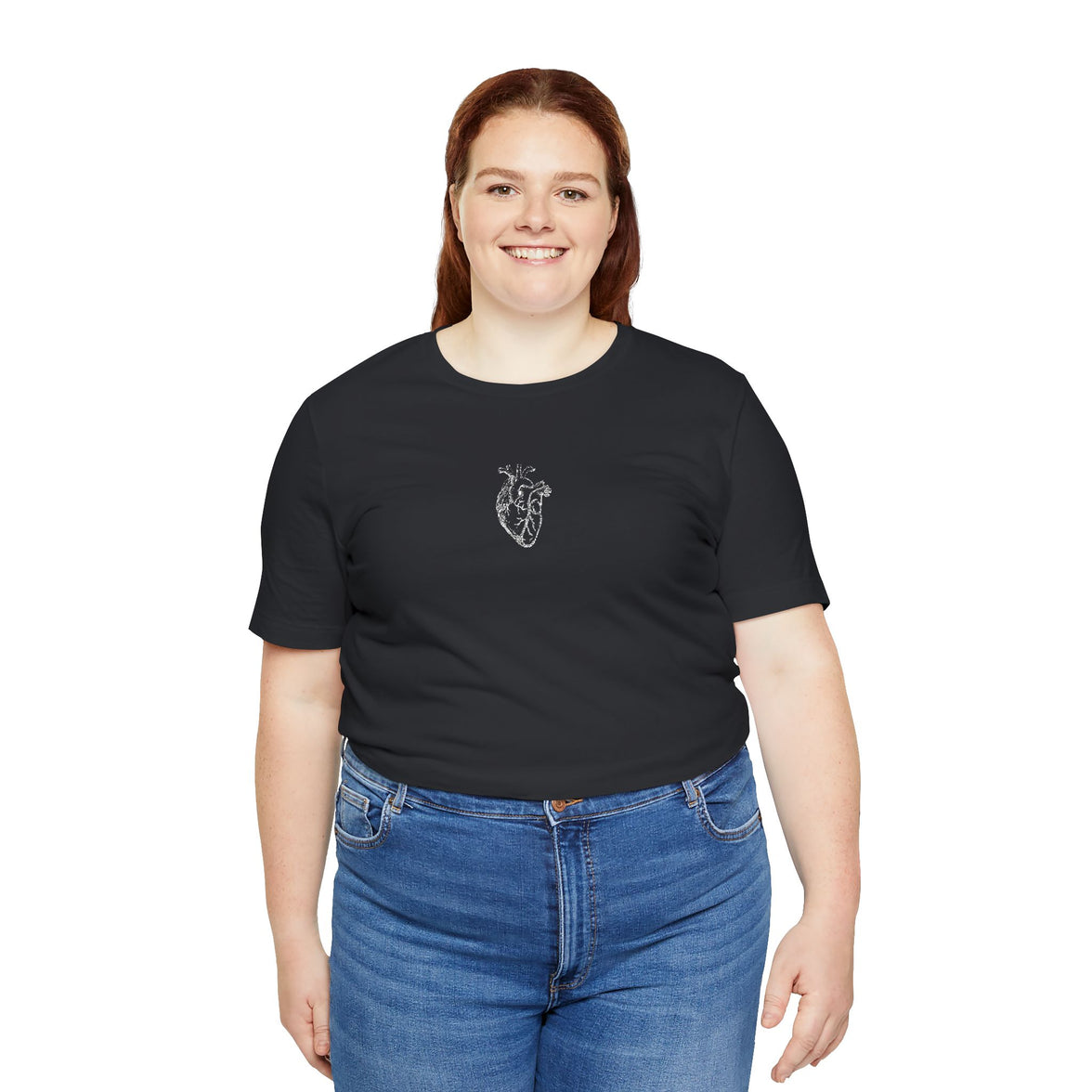 embroidered anatomical heart tee