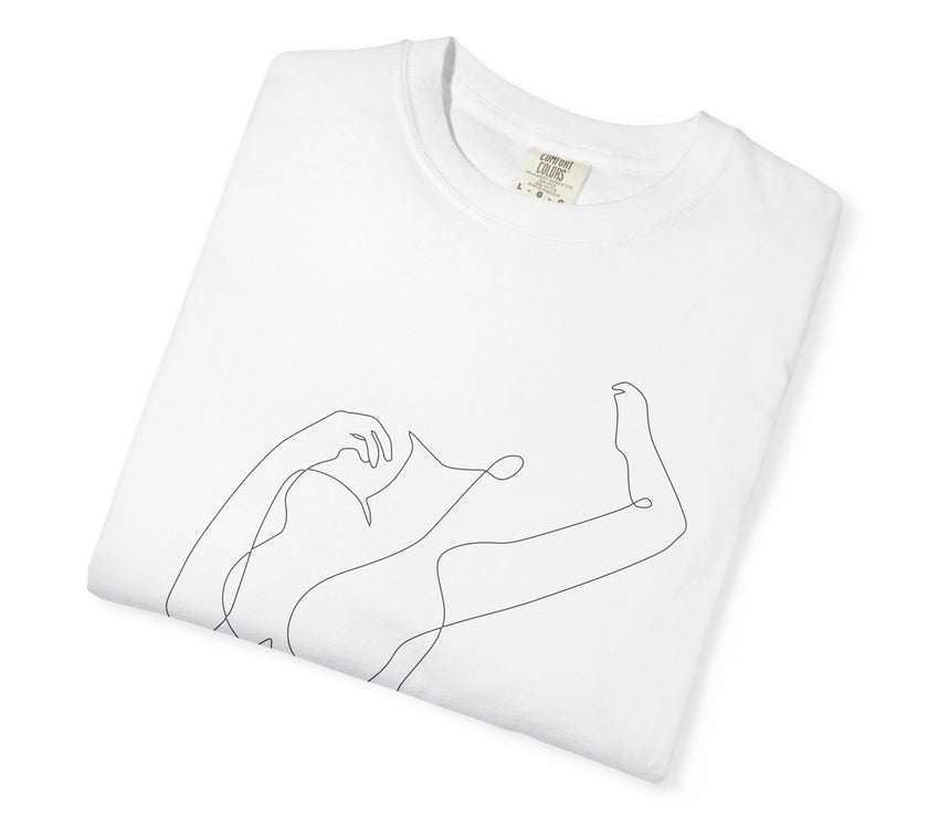 The Muse Tee – Unapologetically Feminine Line Art T-Shirt