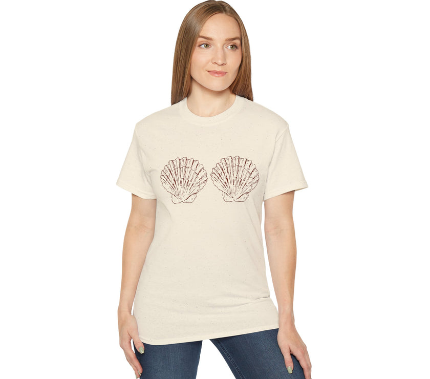 Unisex Cotton Tee - Aphrodite Divine Feminine Shell