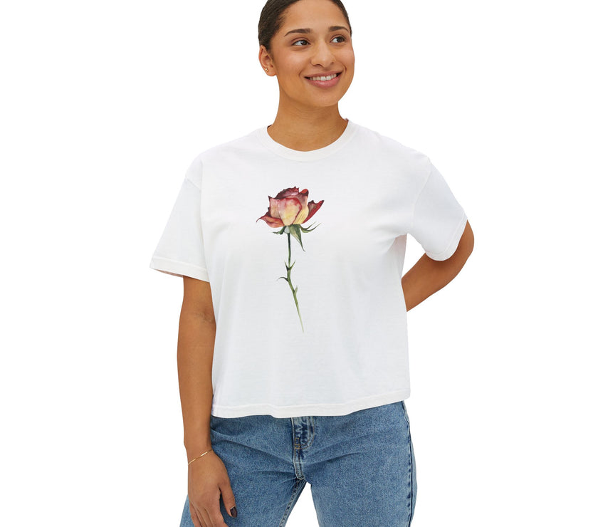 The Rose Tee - Cropped Boxy tee