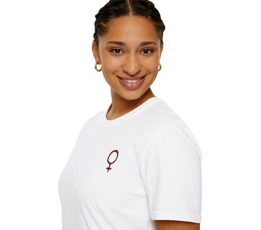 Minimal Female Symbol T-Shirt – Subtle Feminist Empowerment Tee