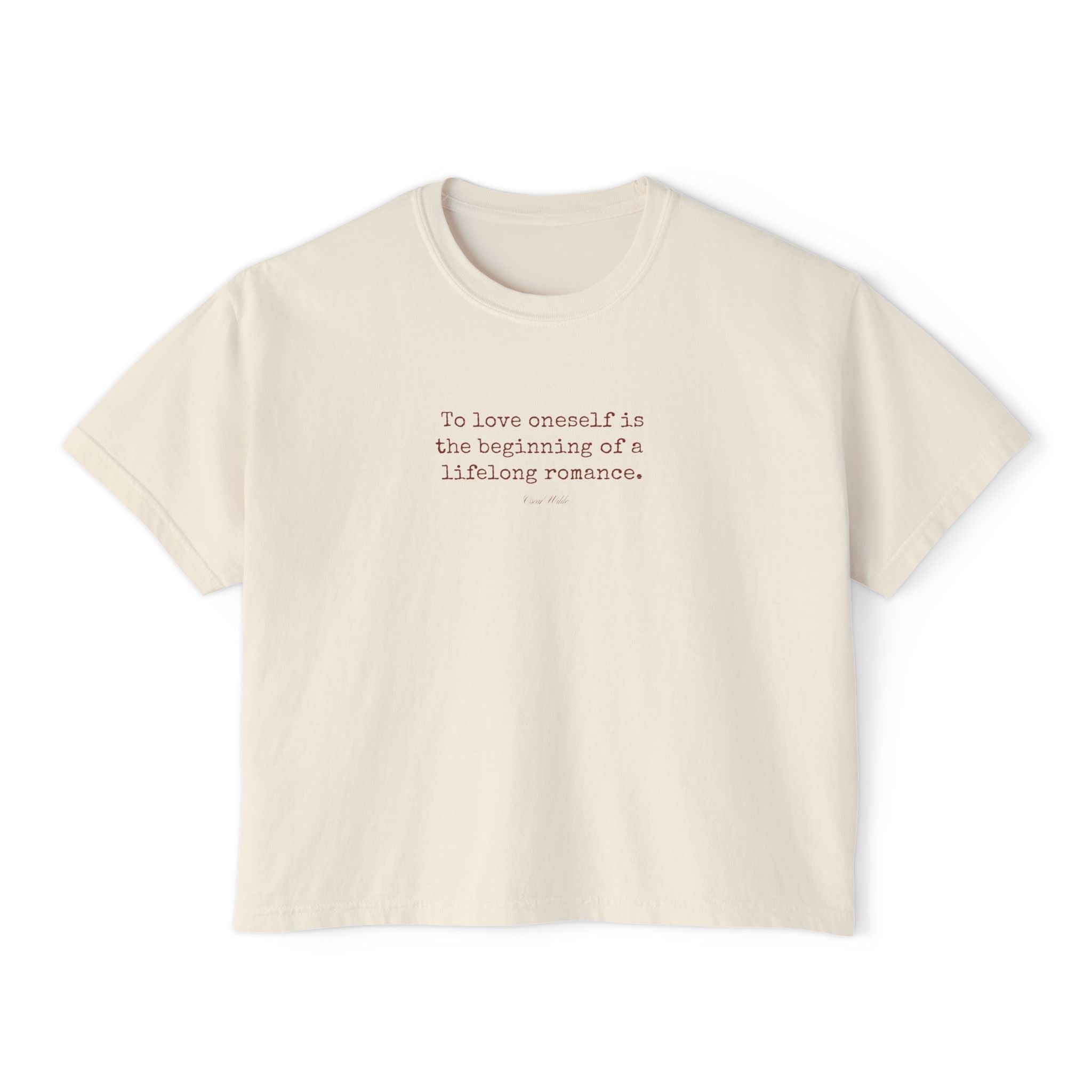 Oscar Wilde Quote - Cropped Boxy Tee