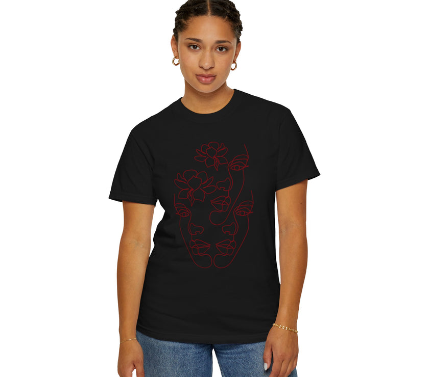The Trinity Tee – Feminine Connection Line Art T-Shirt