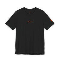 Embroidered Love  Tee with Heart Sleeve