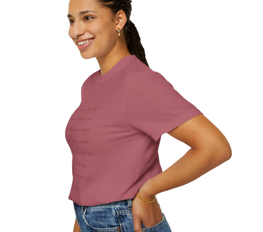 Labour Lyrics Tee | Feminine Poetic T-Shirt Inspired by Paloma Paris