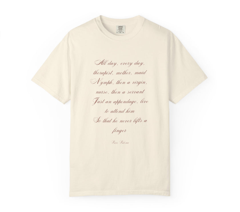 Labour Lyrics Tee | Feminine Poetic T-Shirt Inspired by Paloma Paris