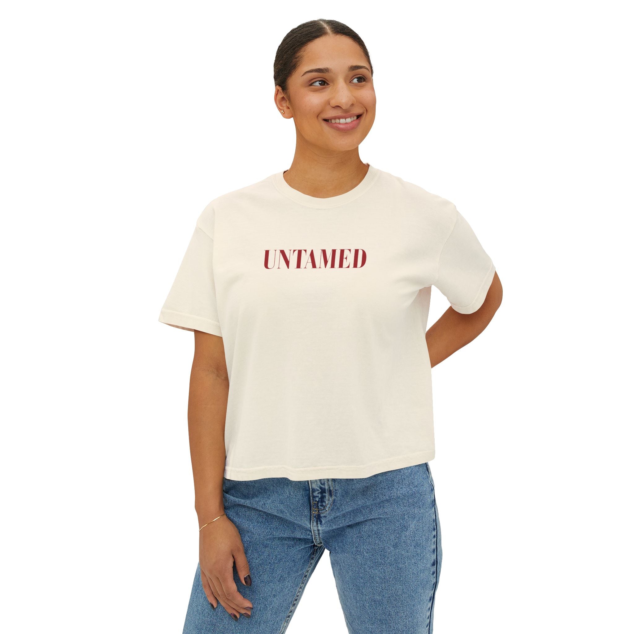 Untamed Tee | Cropped Feminine Statement T-Shirt – Wild, Sensual & Free