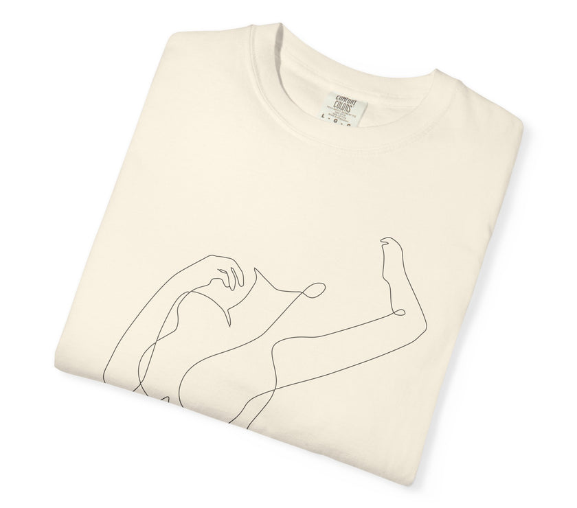 The Muse Tee – Unapologetically Feminine Line Art T-Shirt