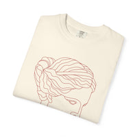 Goddess Art T-Shirt – Minimalist Feminine Line Drawing Tee in Ivory