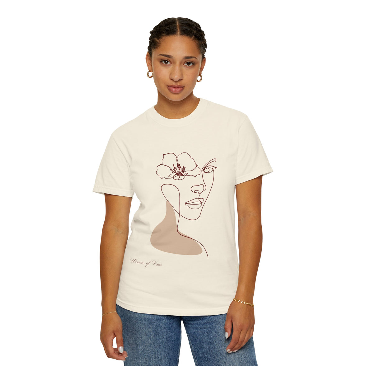 The Venus Tee – Minimalist Feminine Line Art T-Shirt