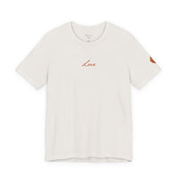 Embroidered Love  Tee with Heart Sleeve