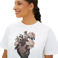 Floral Heart Boxy Tee