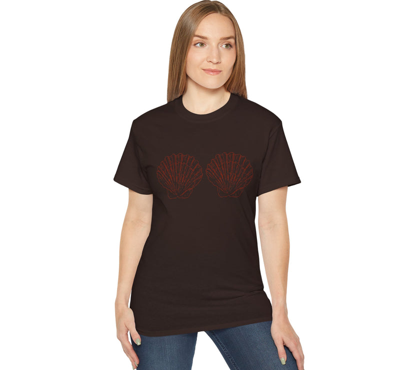 Unisex Cotton Tee - Aphrodite Divine Feminine Shell