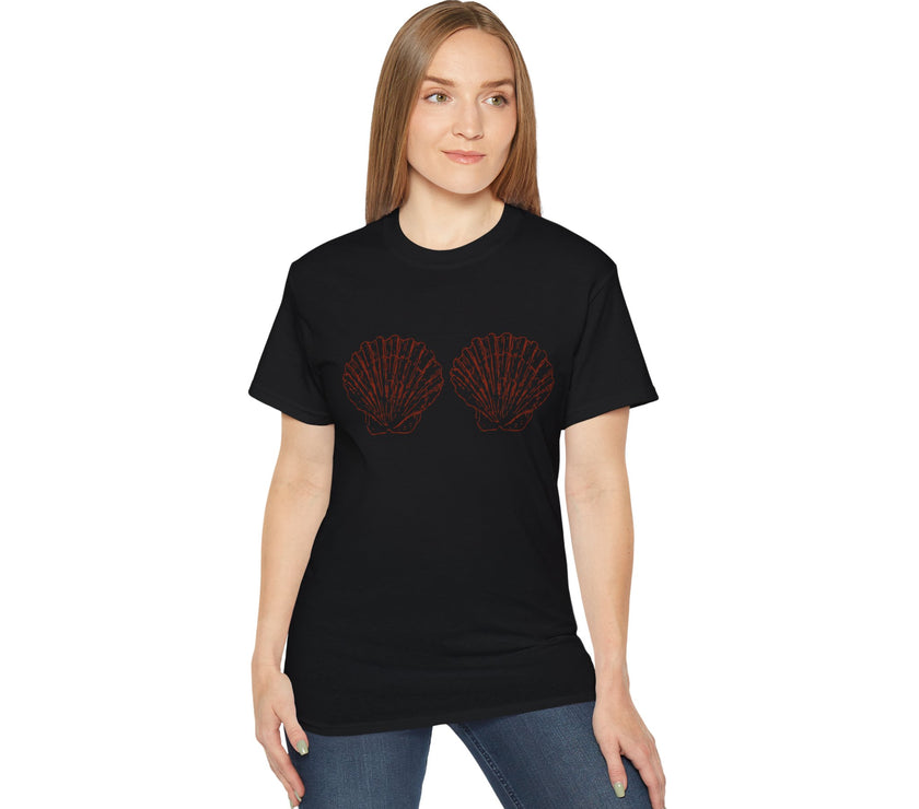 Unisex Cotton Tee - Aphrodite Divine Feminine Shell