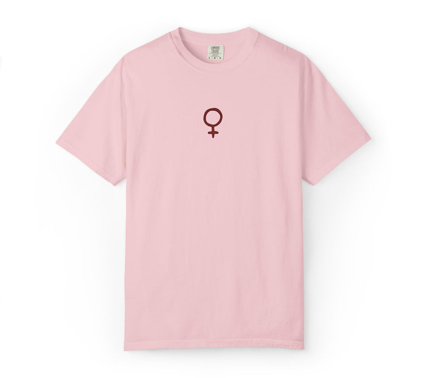Embroidered Feminine Symbol T-Shirt