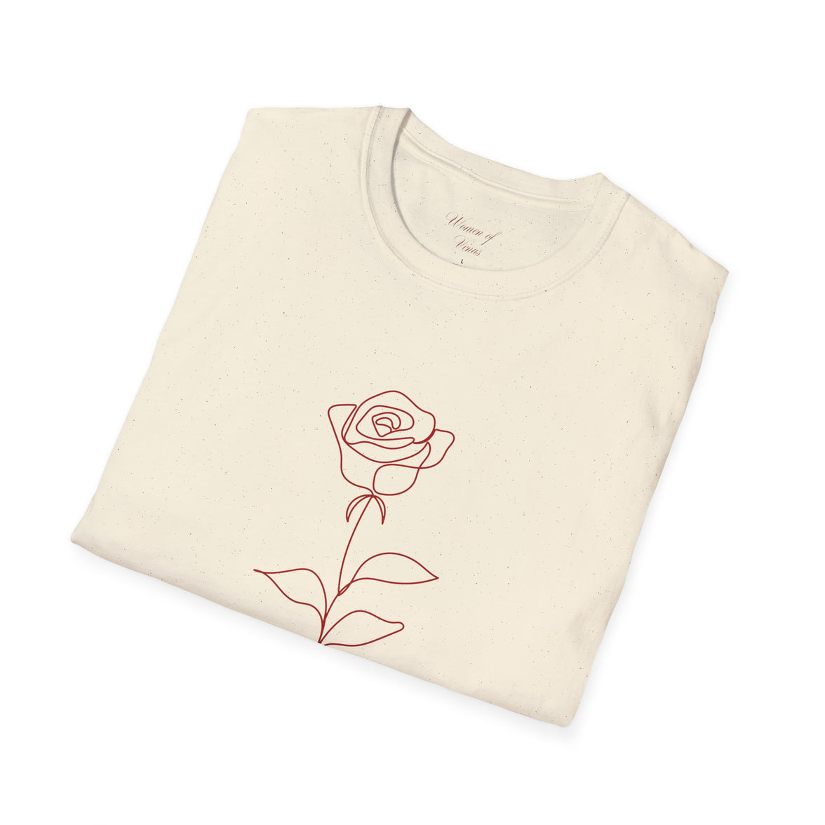 Minimalist Rose T-Shirt – Feminine Botanical Graphic Tee