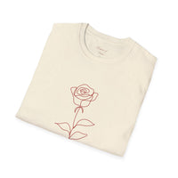Minimalist Rose T-Shirt – Feminine Botanical Graphic Tee