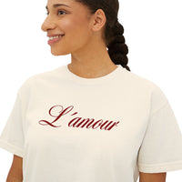 L´amour cropped Boxy Tee