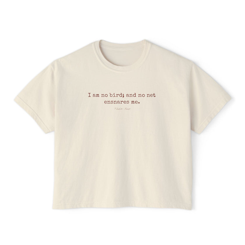 Charlotte Bronte Quote cropped Boxy Tee