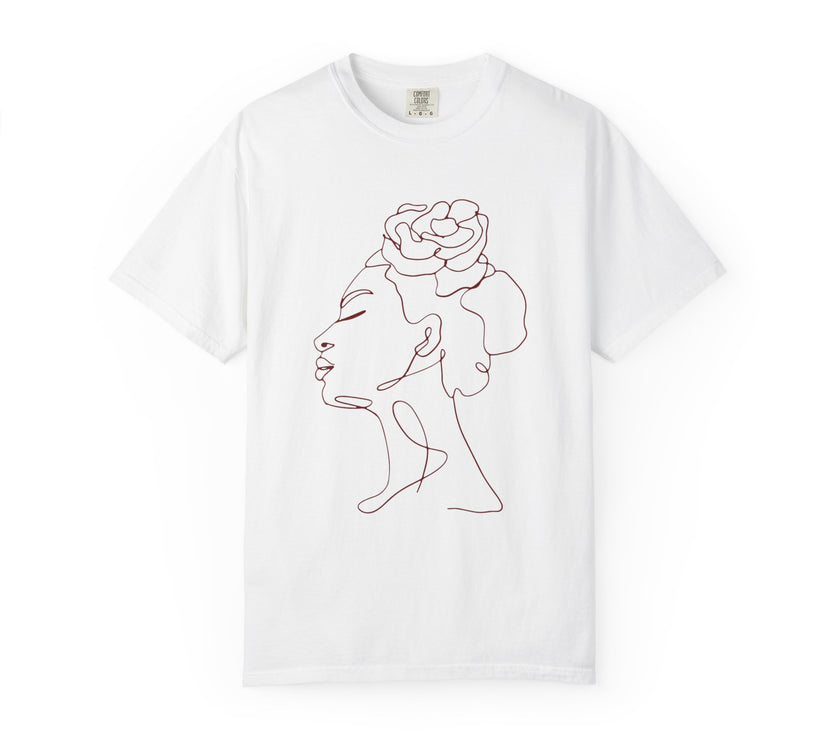 The Rebel Tee - Elegant Line Art T-Shirt for Empowerment
