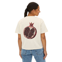 Divine Feminine Boxy Tee Pomegranate back