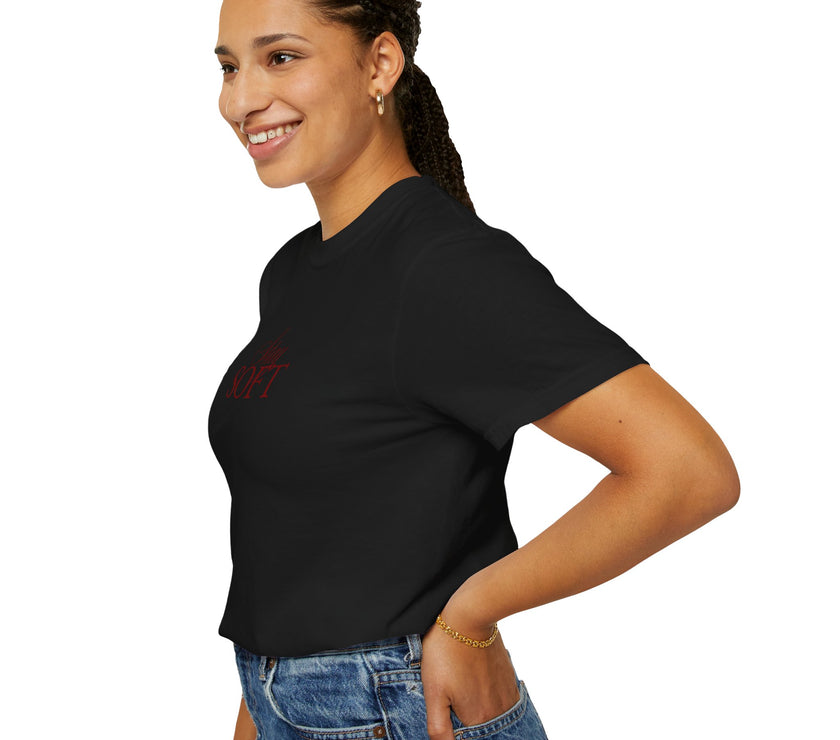 STAY SOFT Tee – Minimalist Feminine Empowerment Shirt