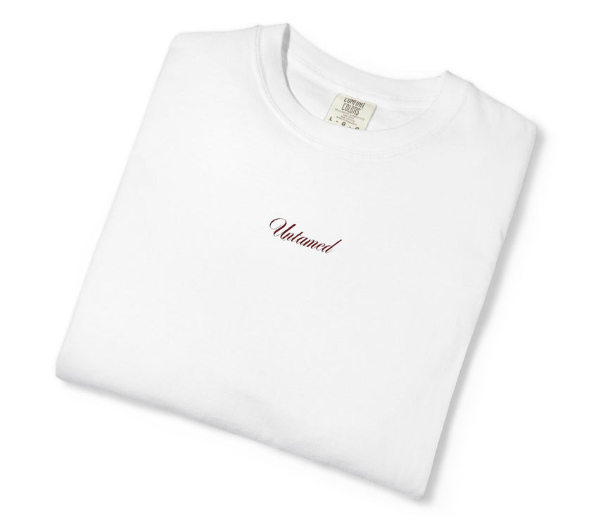 Embroidered untamed tee