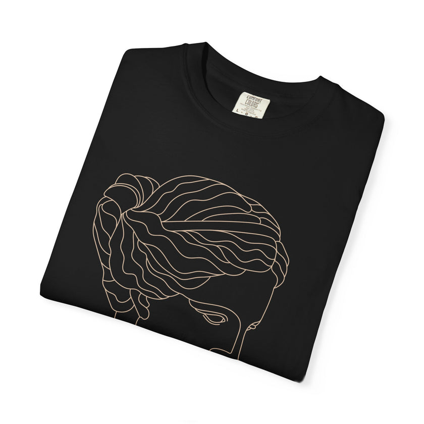 Goddess Line Art T-Shirt – Feminine Minimalist Graphic Tee